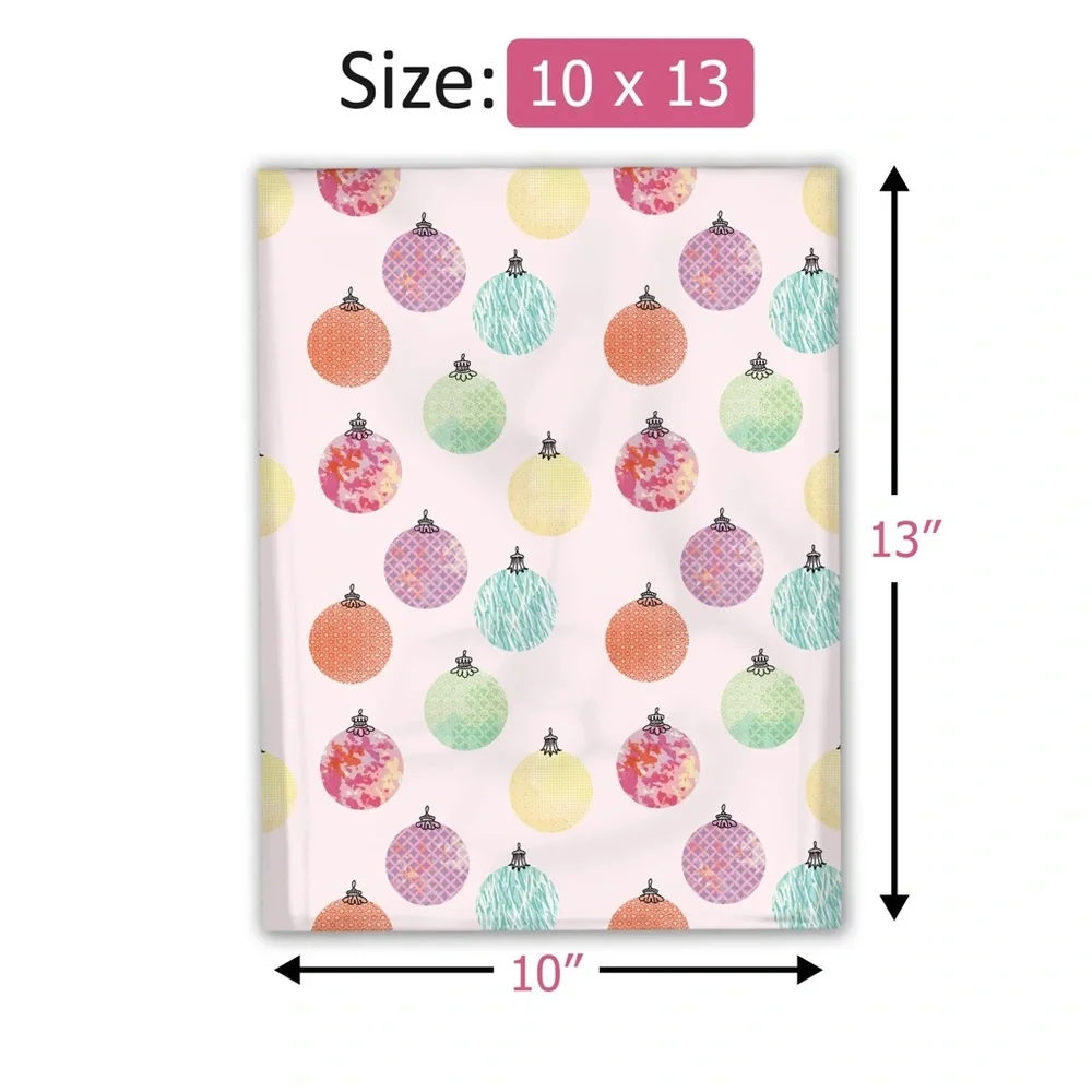 Christmas Ornaments Poly Mailers 10x13 Pack of 25